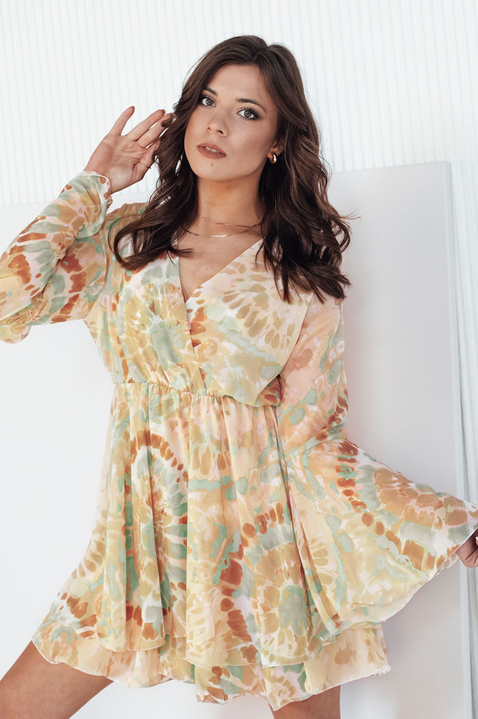 Sukienka mini FLOWNESA multikolor Dstreet EY2454