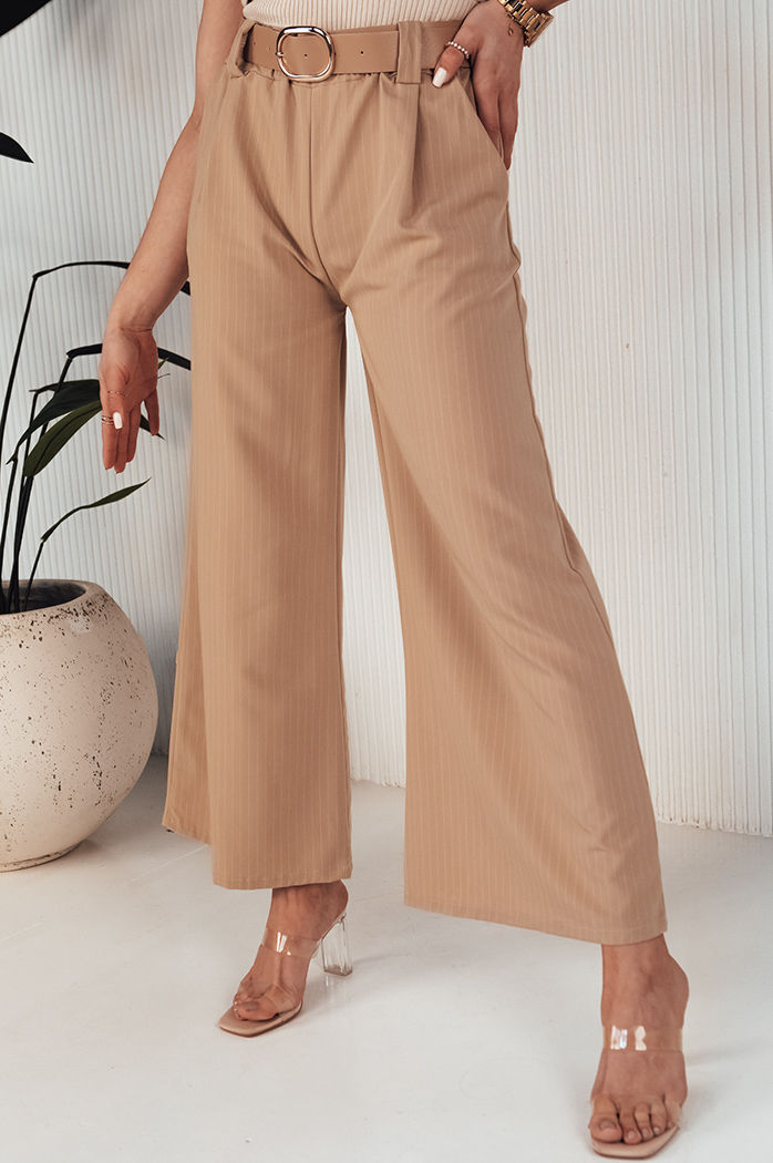 Spodnie damskie wide leg ALZUR beżowe Dstreet UY1897