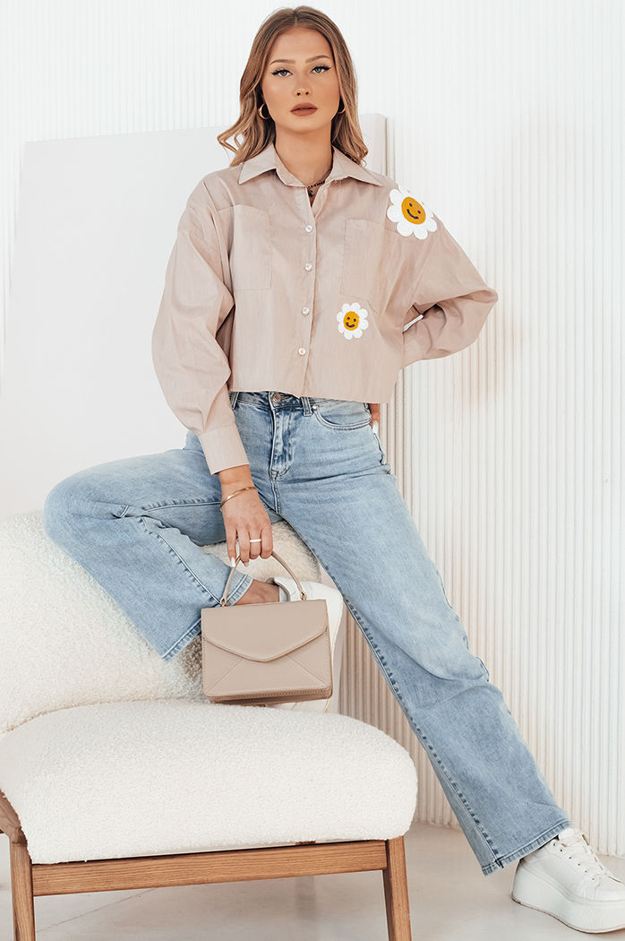 Koszula damska MISUN jasnobrązowa Dstreet DY0410