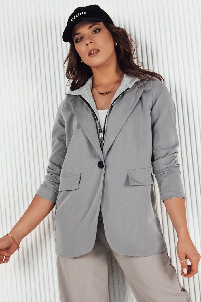 Marynarka damska FERMO szara Dstreet PY0086