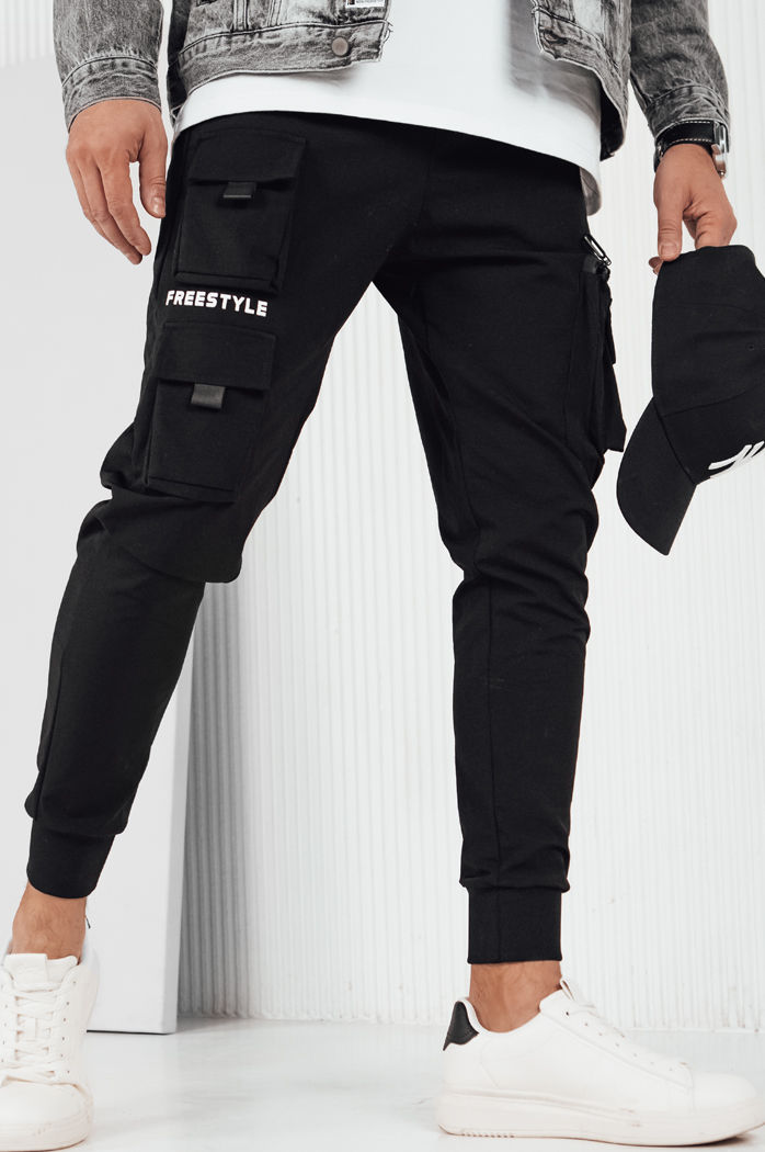 Spodnie męskie bojówki czarne Dstreet UX4155
