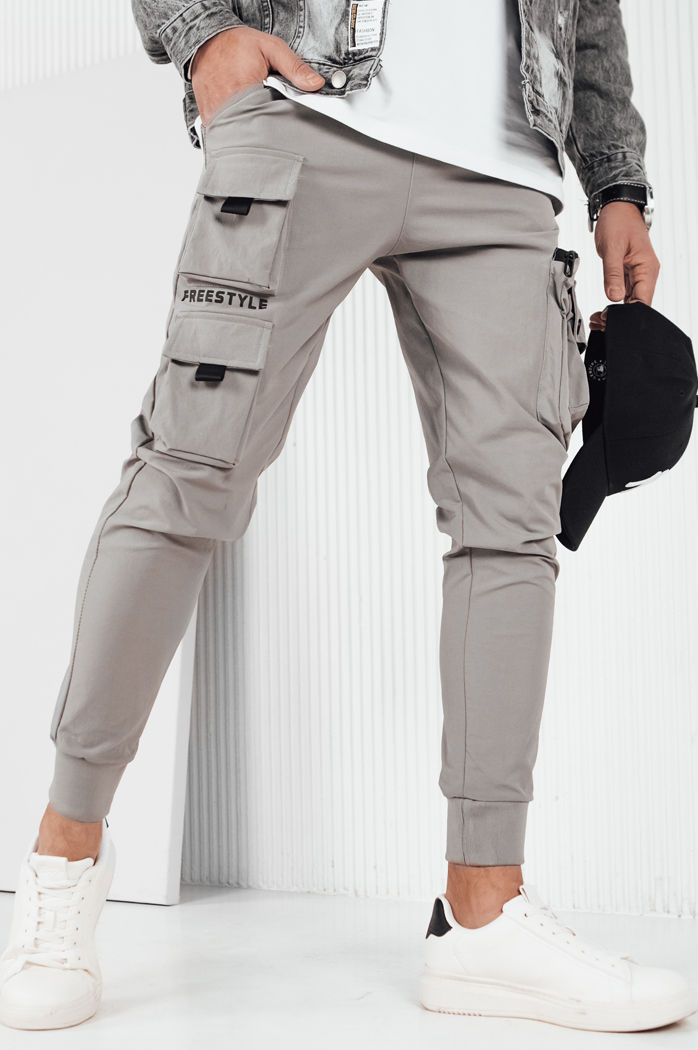 Spodnie męskie bojówki szare Dstreet UX4156