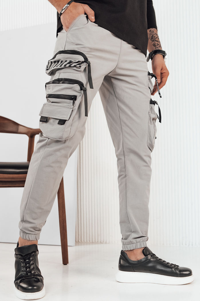 Spodnie męskie bojówki szare Dstreet UX4159