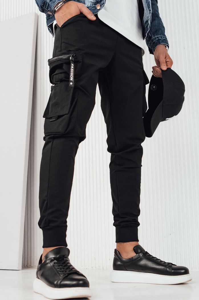 Spodnie męskie bojówki czarne Dstreet UX4161