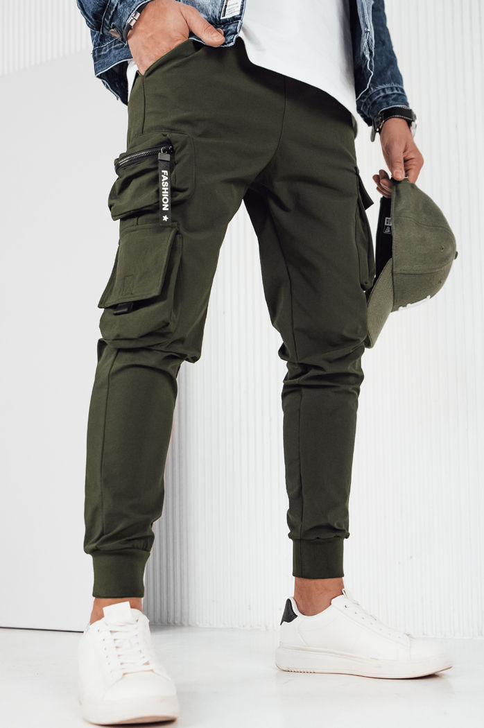 Spodnie męskie bojówki zielone Dstreet UX4162