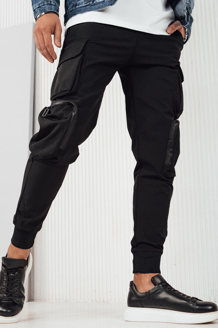 Spodnie męskie bojówki czarne Dstreet UX4164