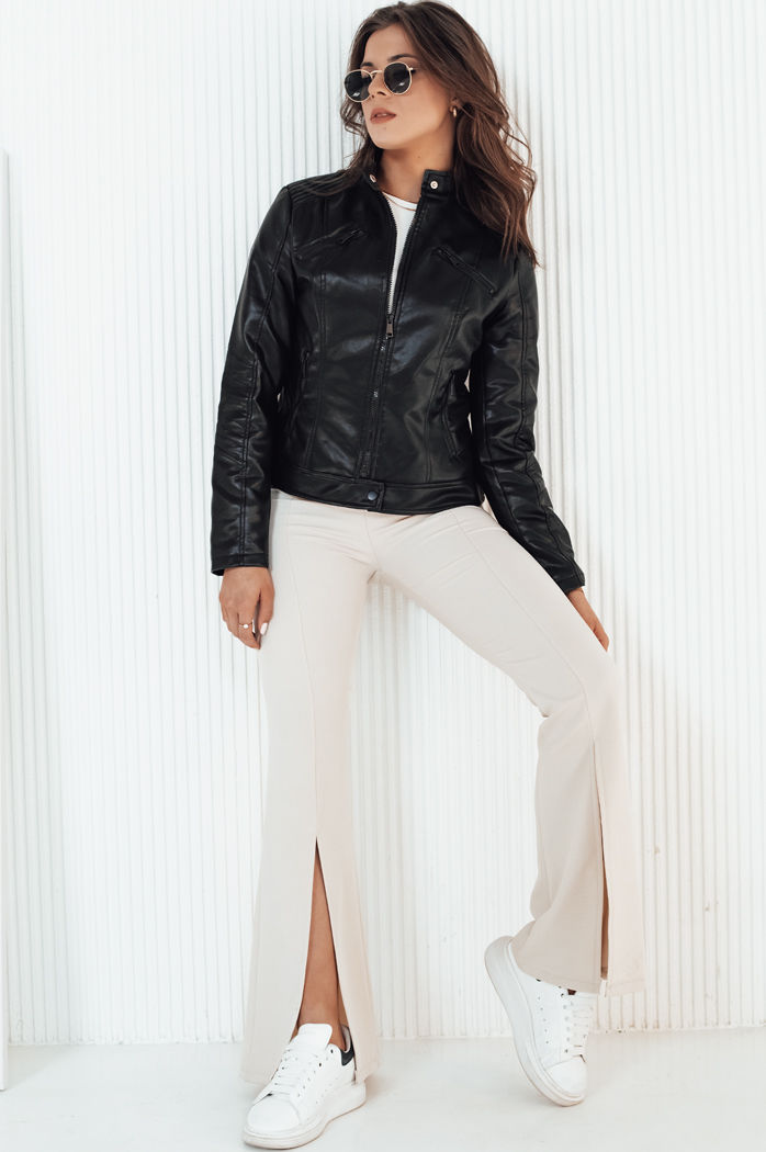 Kurtka skórzana damska KLIROS czarna Dstreet TY4159