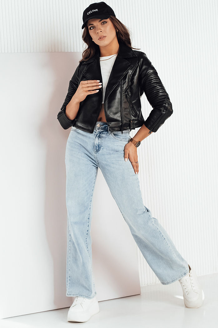 Kurtka skórzana damska ramoneska NEGRA czarna Dstreet TY4163