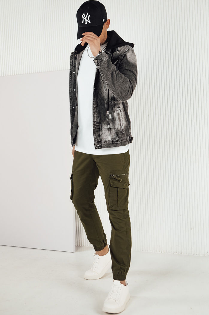 Spodnie męskie bojówki zielone Dstreet UX4178