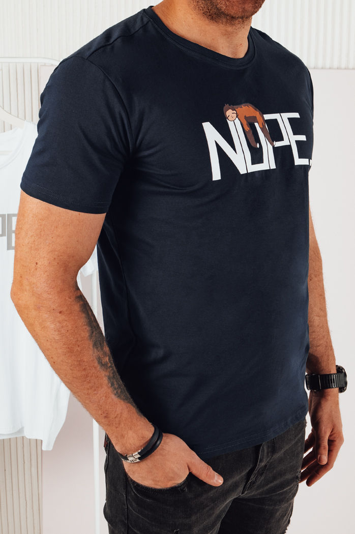 Koszulka męska z nadrukiem granatowa Dstreet RX5358