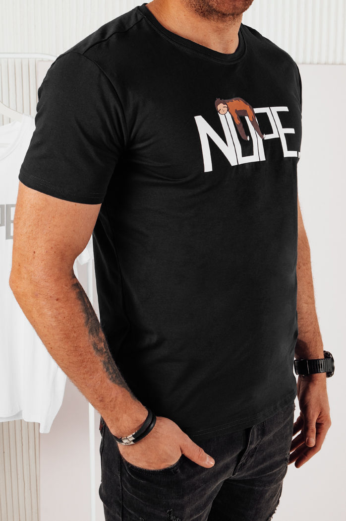 Koszulka męska z nadrukiem czarna Dstreet RX5359