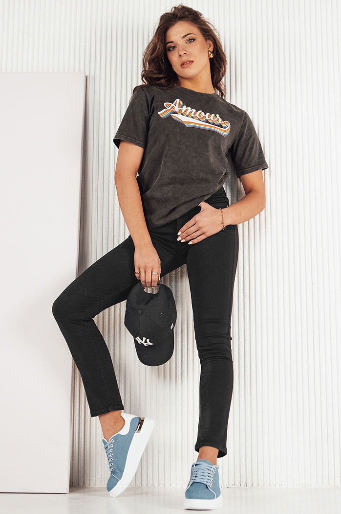 Spodnie damskie jeansowe CHESTE czarne Dstreet UY1932