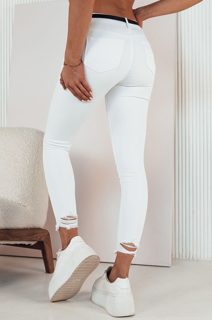 Spodnie damskie jeansowe FALIA białe Dstreet UY1939