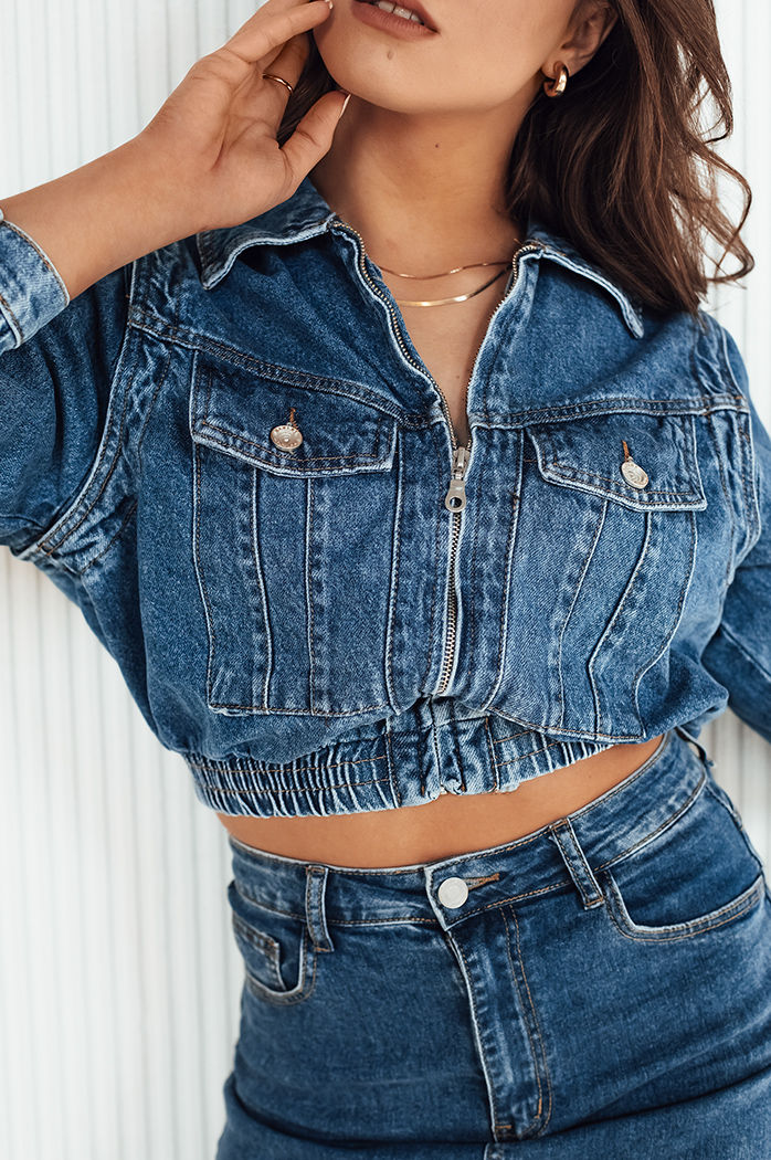 Kurtka damska jeansowa BLIRNA niebieska Dstreet TY4167