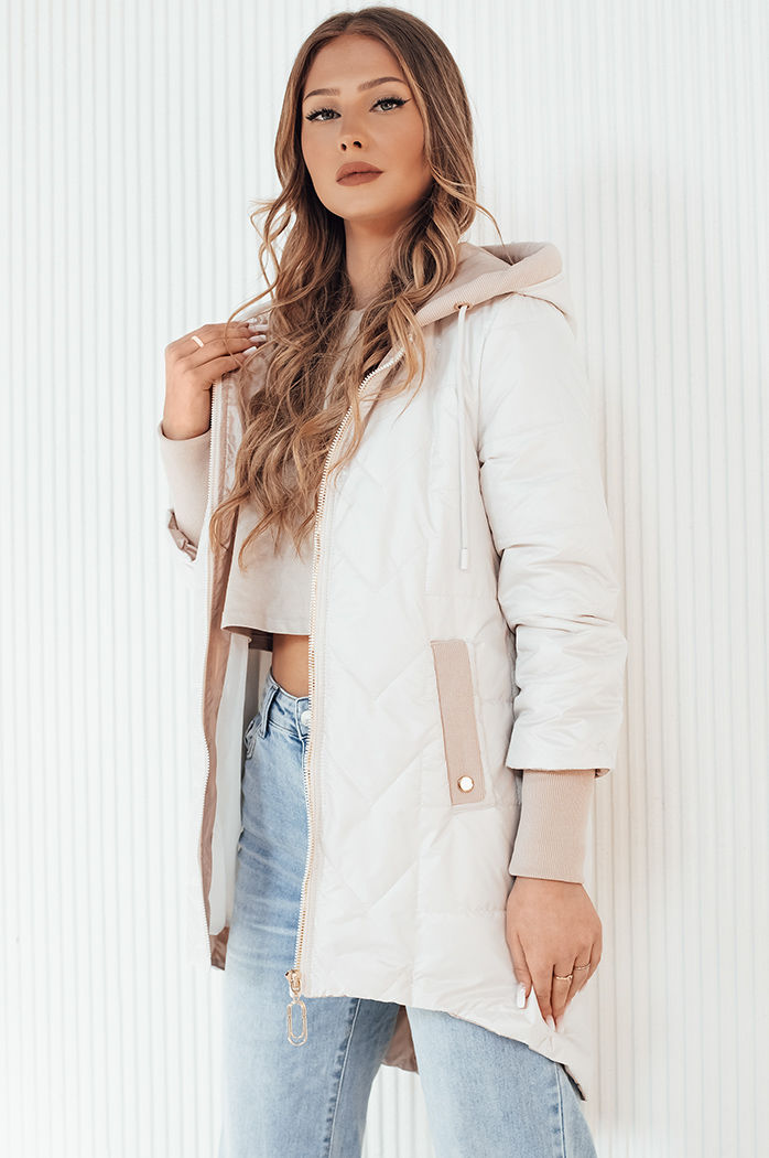 Kurtka damska pikowana FLONSA biała Dstreet TY4169