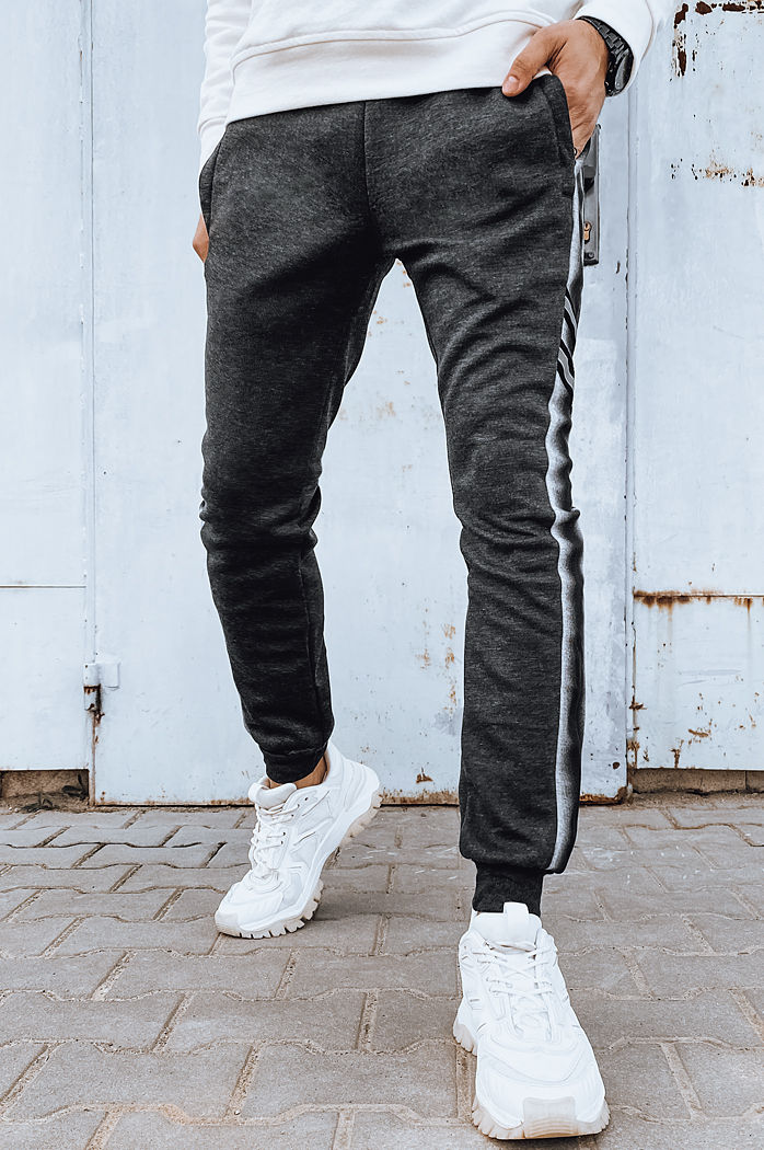 Spodnie męskie dresowe ciemnoszare Dstreet UX4197