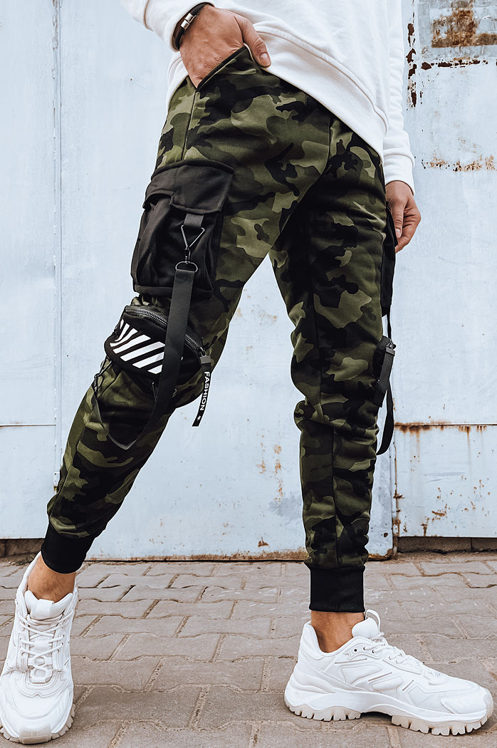 Spodnie męskie bojówki zielone Dstreet UX4201