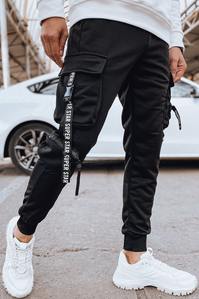 Spodnie męskie bojówki czarne Dstreet UX4203