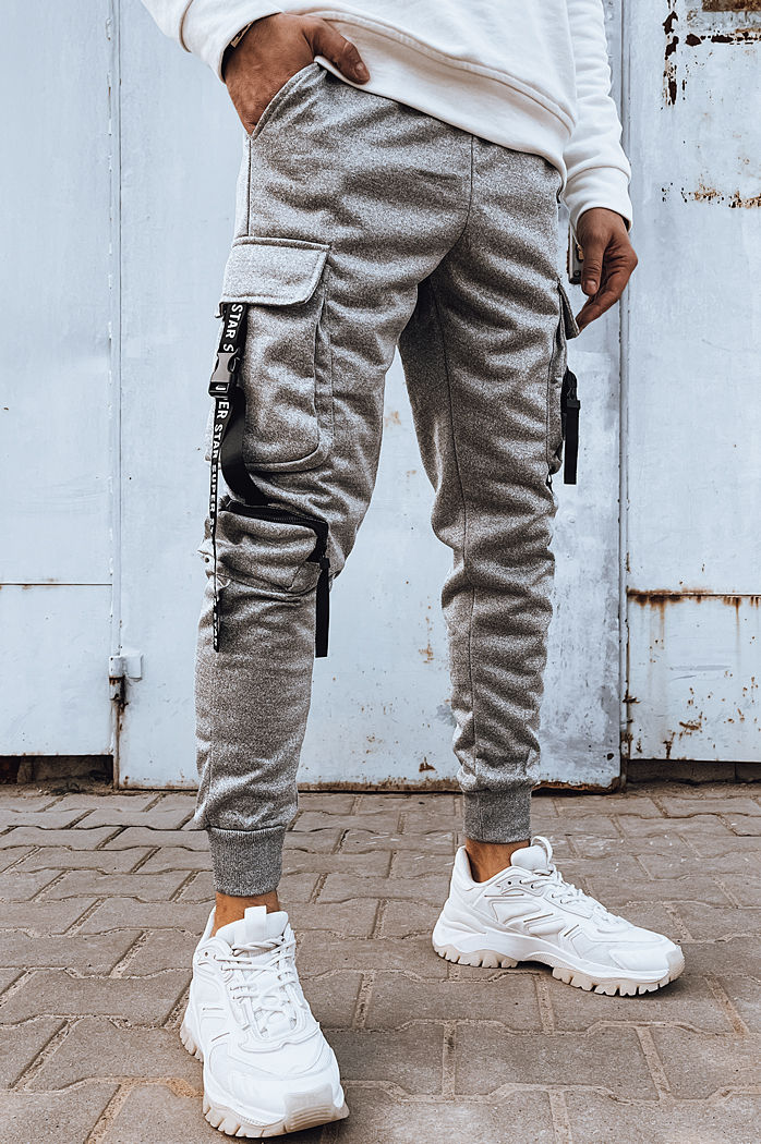 Spodnie męskie bojówki szare Dstreet UX4204