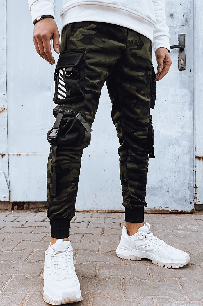 Spodnie męskie bojówki zielone Dstreet UX4207