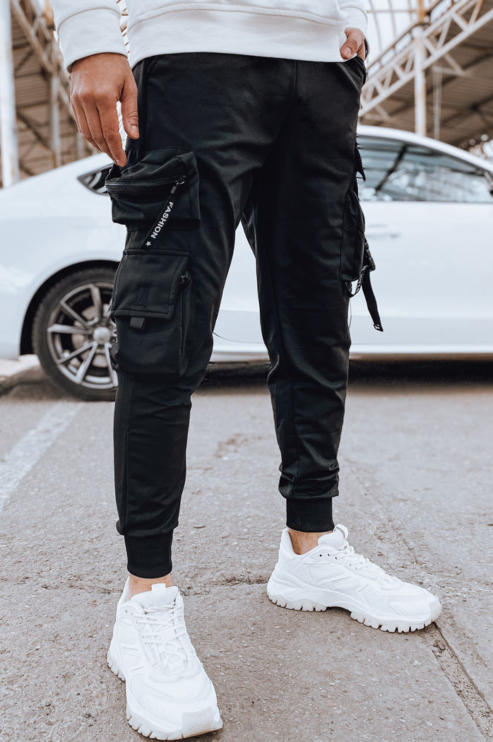 Spodnie męskie bojówki czarne Dstreet UX4214