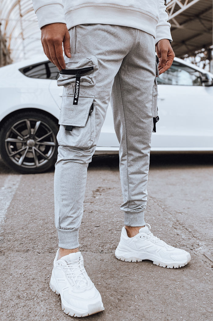 Spodnie męskie bojówki szare Dstreet UX4215