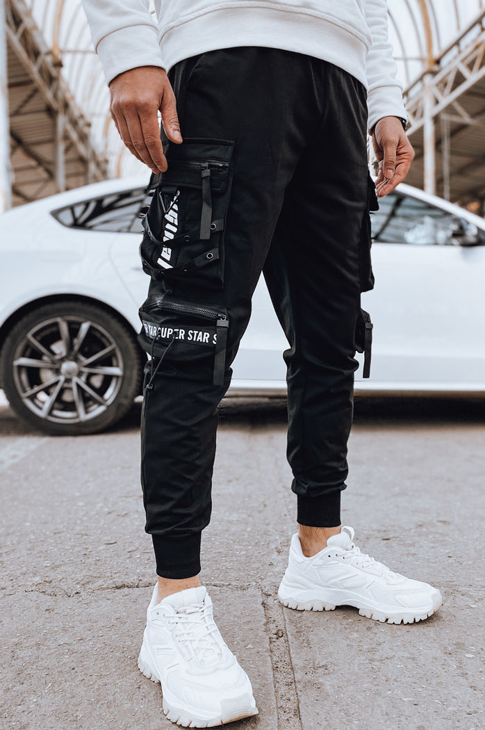 Spodnie męskie bojówki czarne Dstreet UX4218