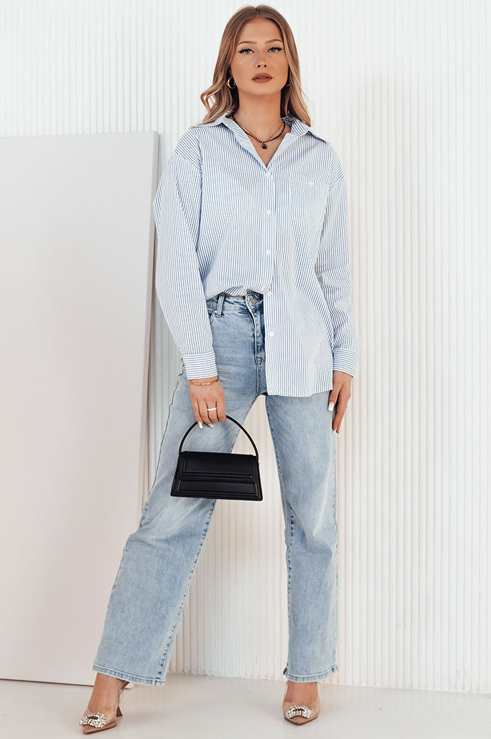 Koszula damska w paski SEMENA biała Dstreet DY0414