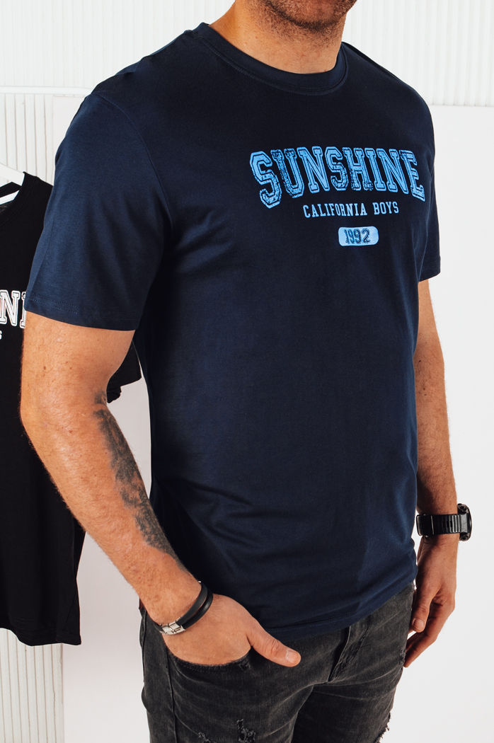 Koszulka męska z nadrukiem granatowa Dstreet RX5375