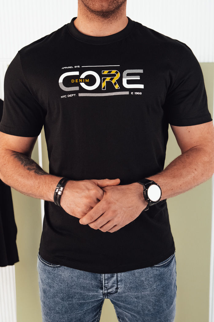 Koszulka męska z nadrukiem czarna Dstreet RX5419