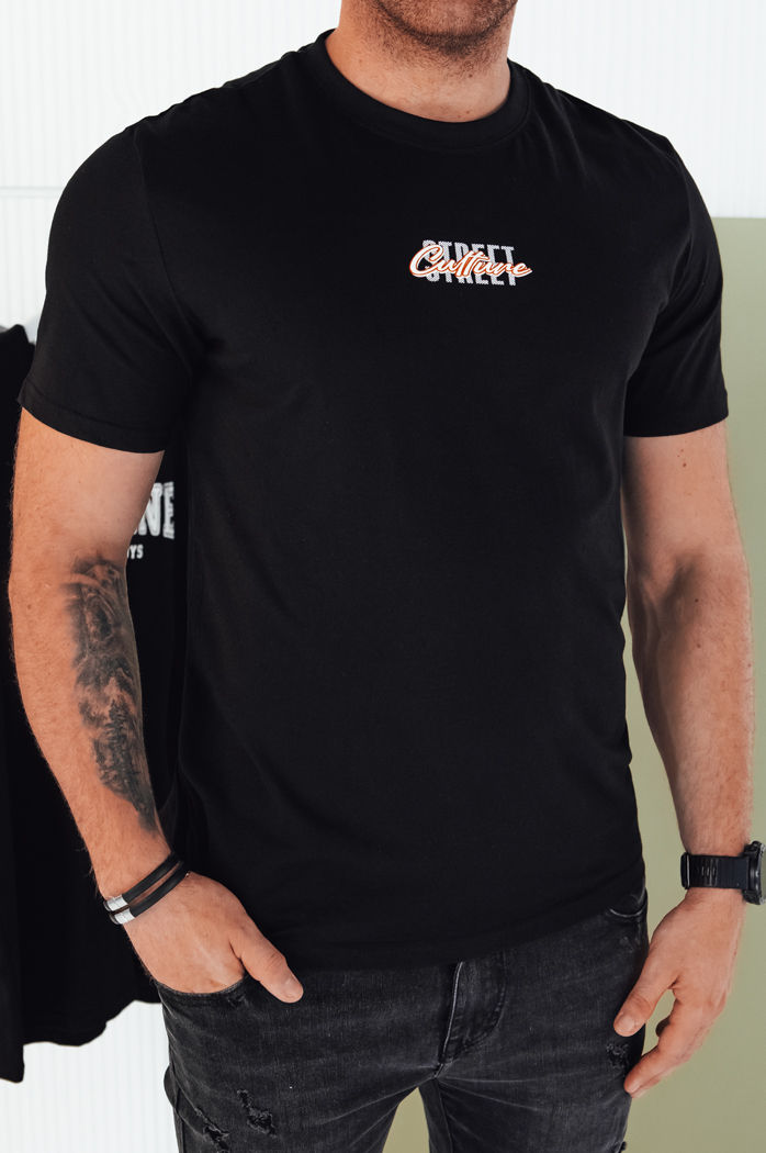Koszulka męska z nadrukiem czarna Dstreet RX5422