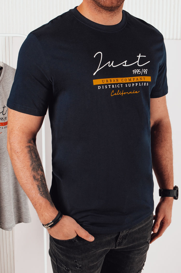 Koszulka męska z nadrukiem granatowa Dstreet RX5425