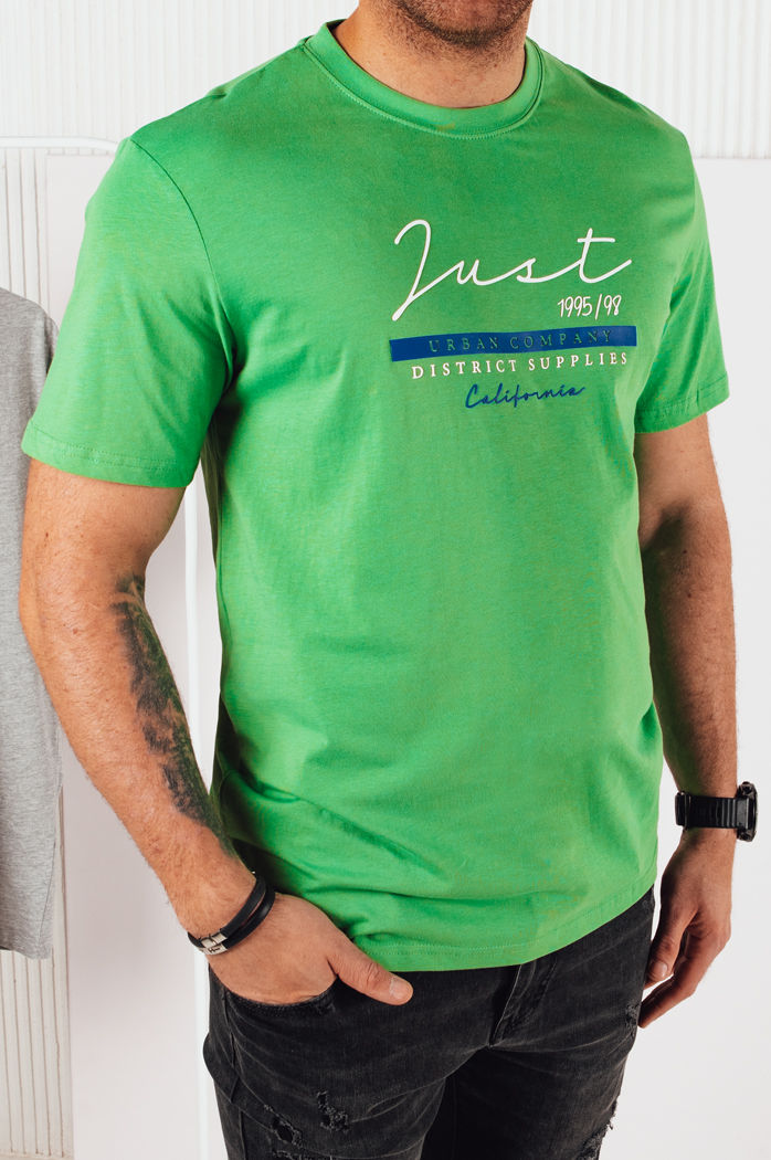 Koszulka męska z nadrukiem zielona Dstreet RX5426