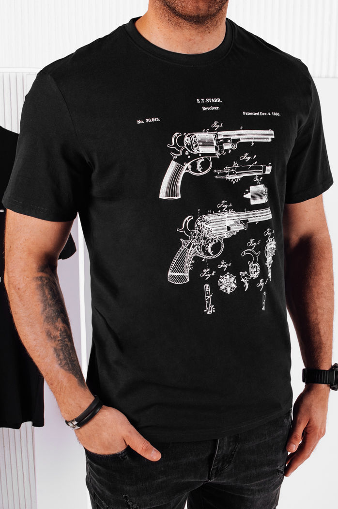 Koszulka męska z nadrukiem czarna Dstreet RX5430