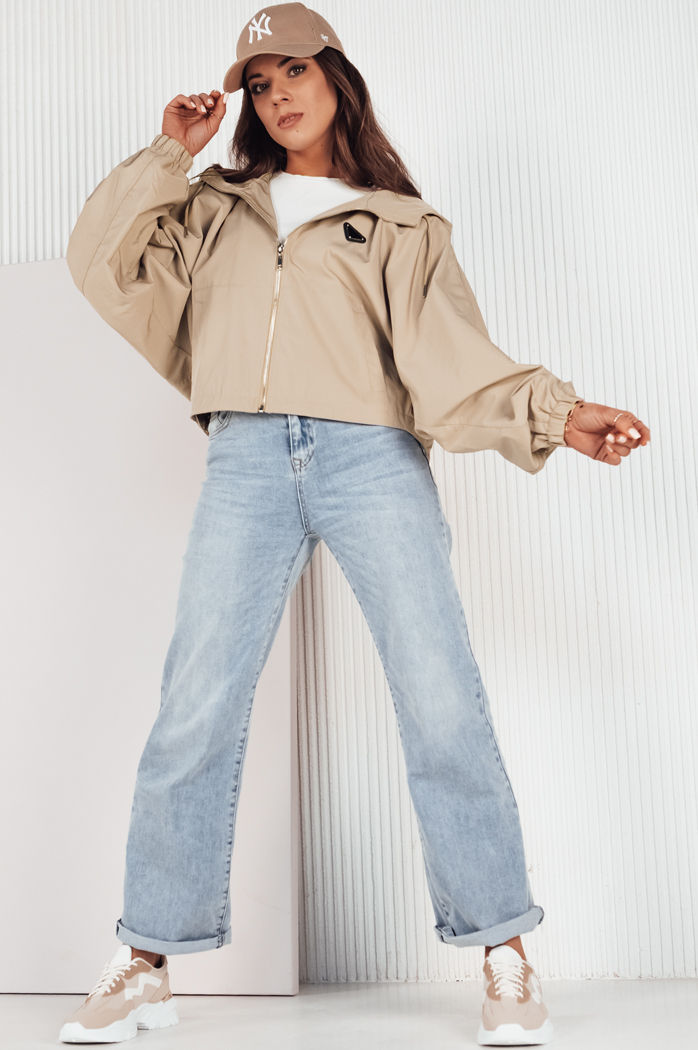 Kurtka damska oversize CATRAL ciemnobeżowa Dstreet TY4190