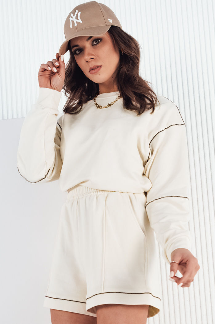 Komplet damski dresowy PULGAR ecru Dstreet AY1011