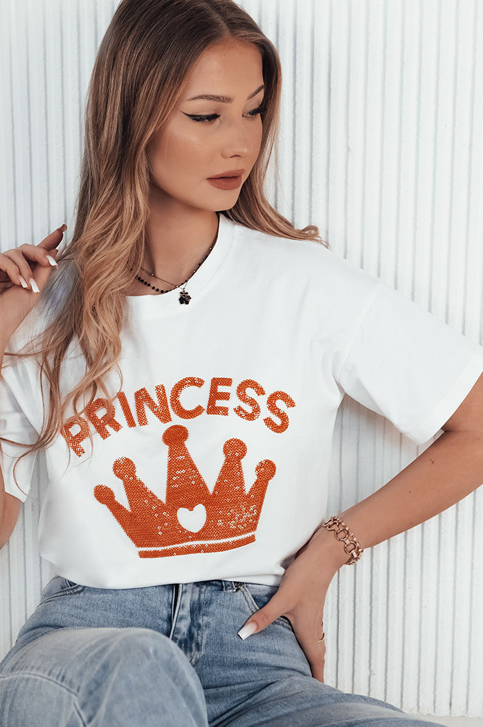 T-shirt damski PRINCY biały Dstreet RY2392
