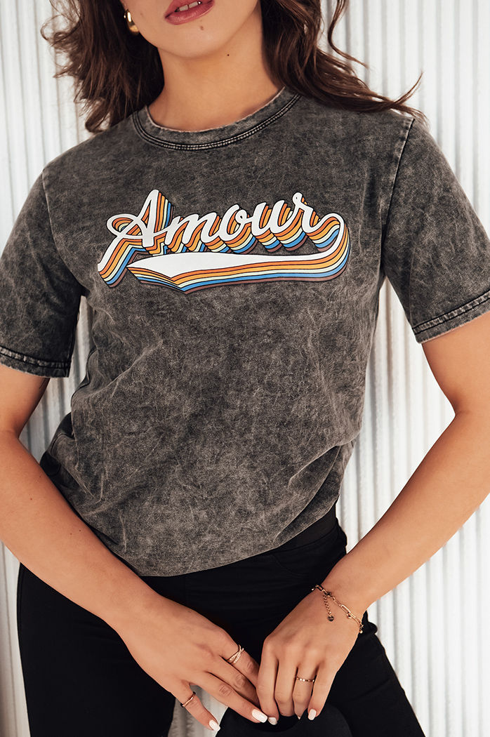 T-shirt damski AMOURETTE szary Dstreet RY2394