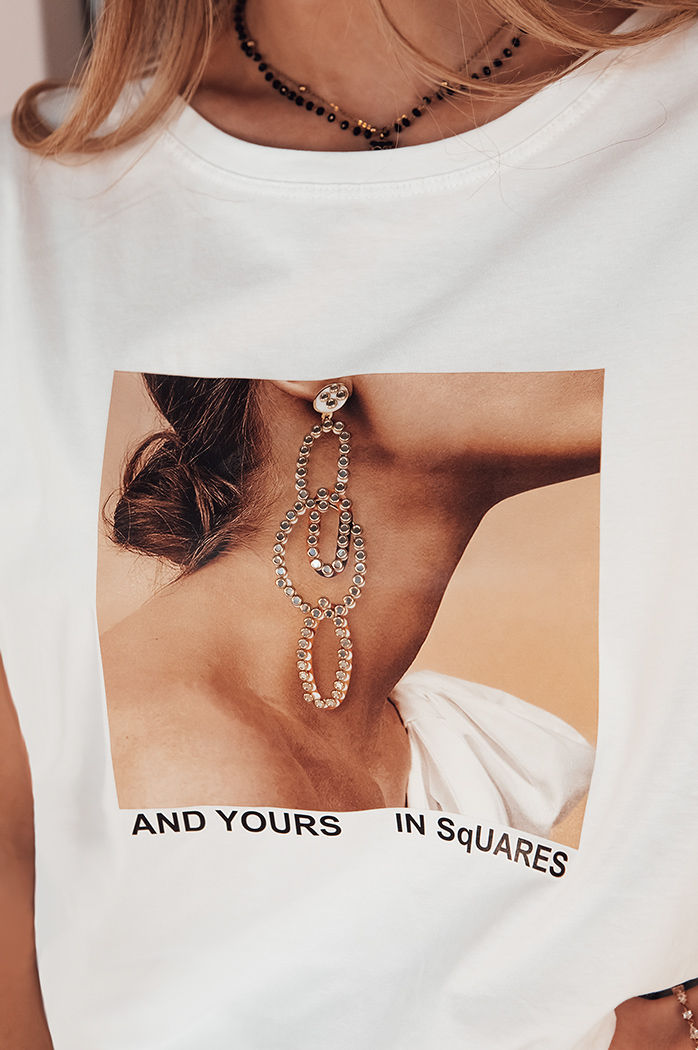 T-shirt damski FALCI biały Dstreet RY2398