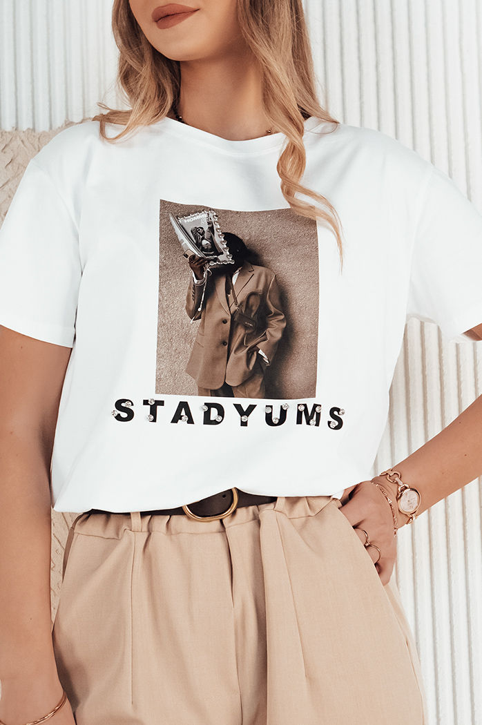 T-shirt damski CARSTI biały Dstreet RY2404