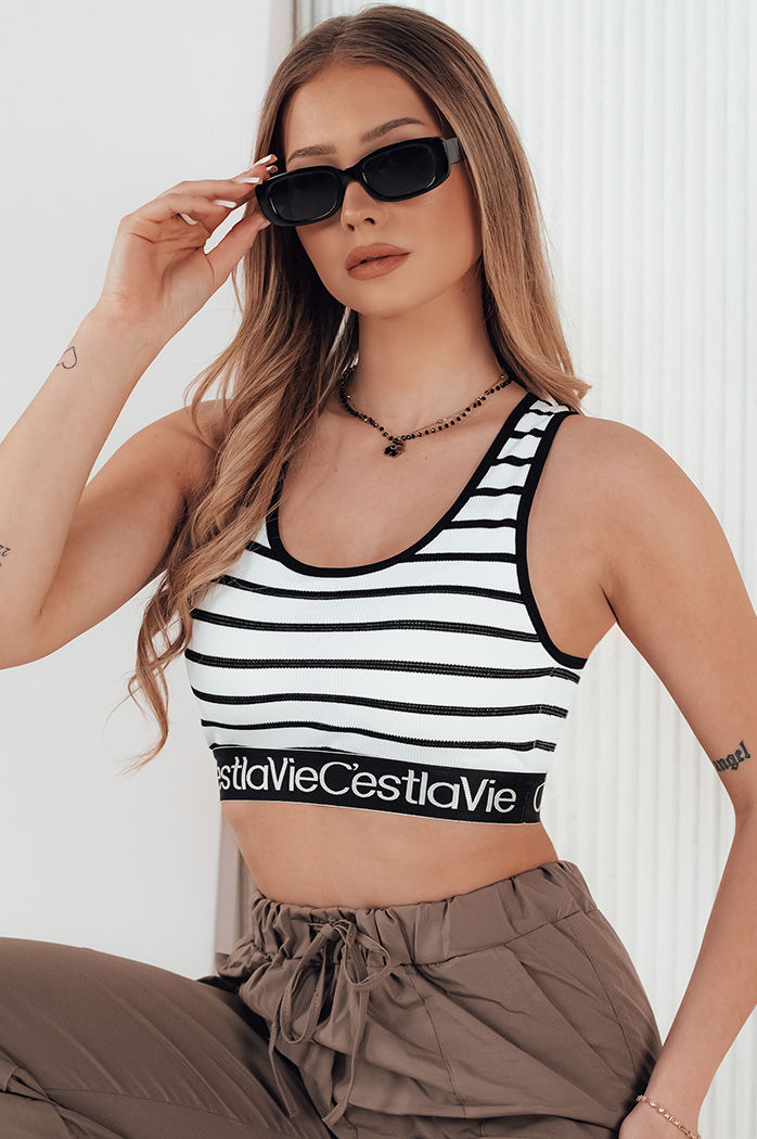Top damski w paski SUNSEL biały Dstreet RY2417
