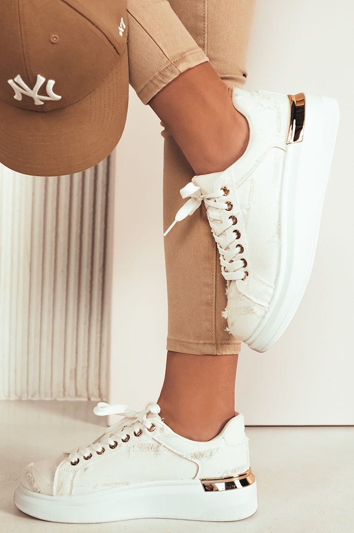 Trampki damskie BURGO beżowe Dstreet ZY0474