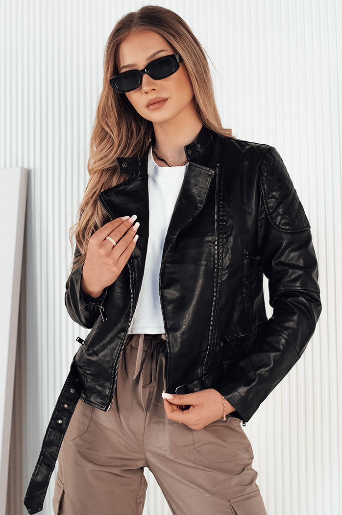 Kurtka skórzana damska ramoneska ERIPA czarna Dstreet TY4194