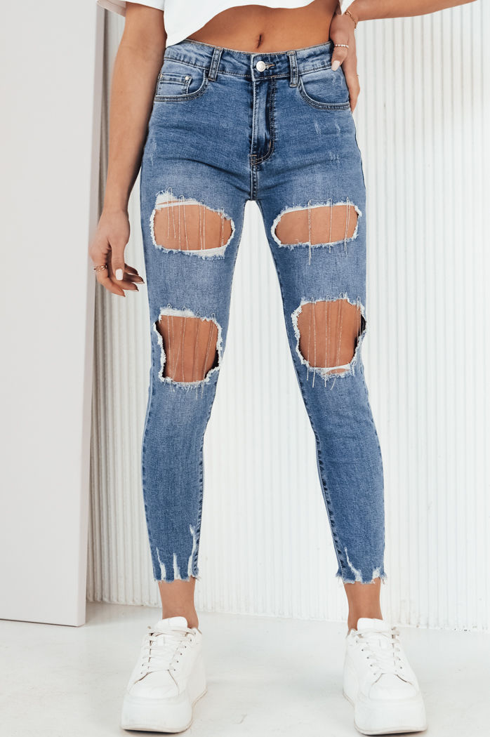 Spodnie damskie jeansowe CATRAN niebieskie Dstreet UY1961