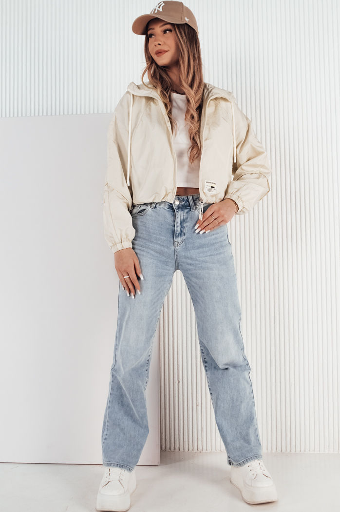 Kurtka przejściowa damska z kapturem ISCAR biała Dstreet TY4207