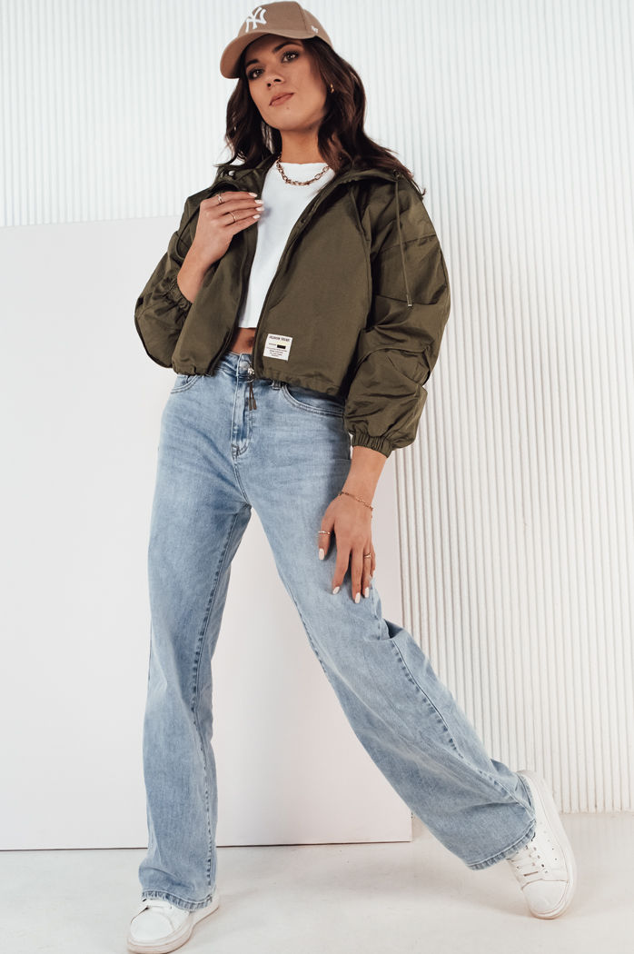 Kurtka przejściowa damska z kapturem ISCAR zielona Dstreet TY4210