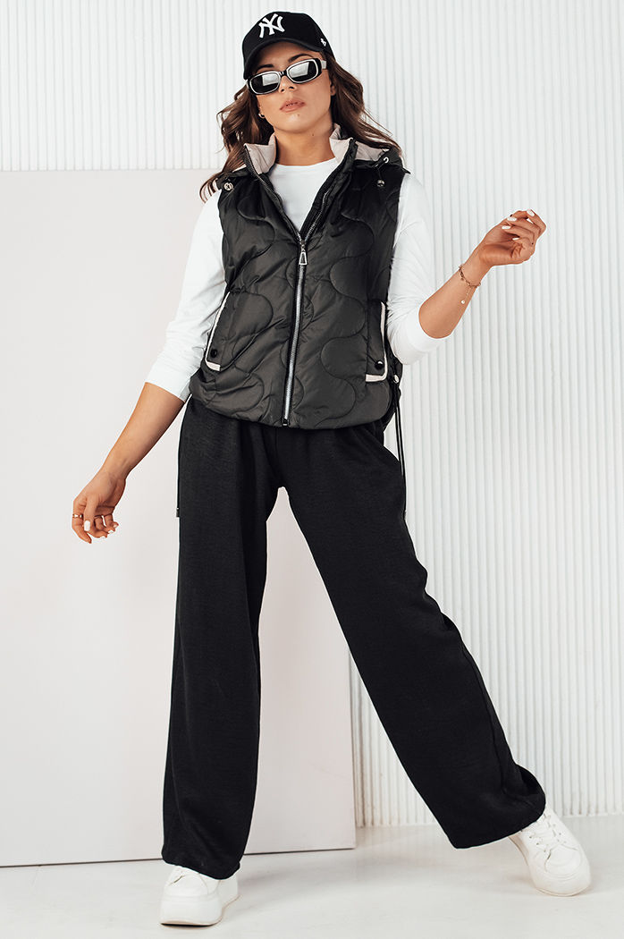 Kamizelka pikowana damska TREOS czarna Dstreet TY4218