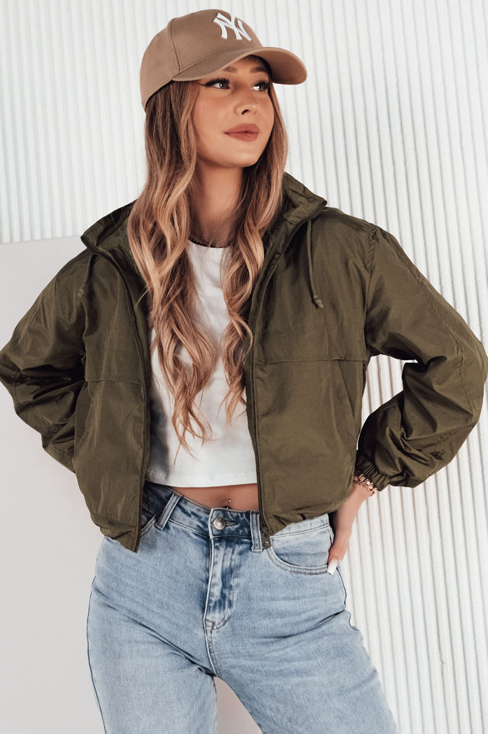 Kurtka przejściowa damska z kapturem GRAUS zielona Dstreet TY4223