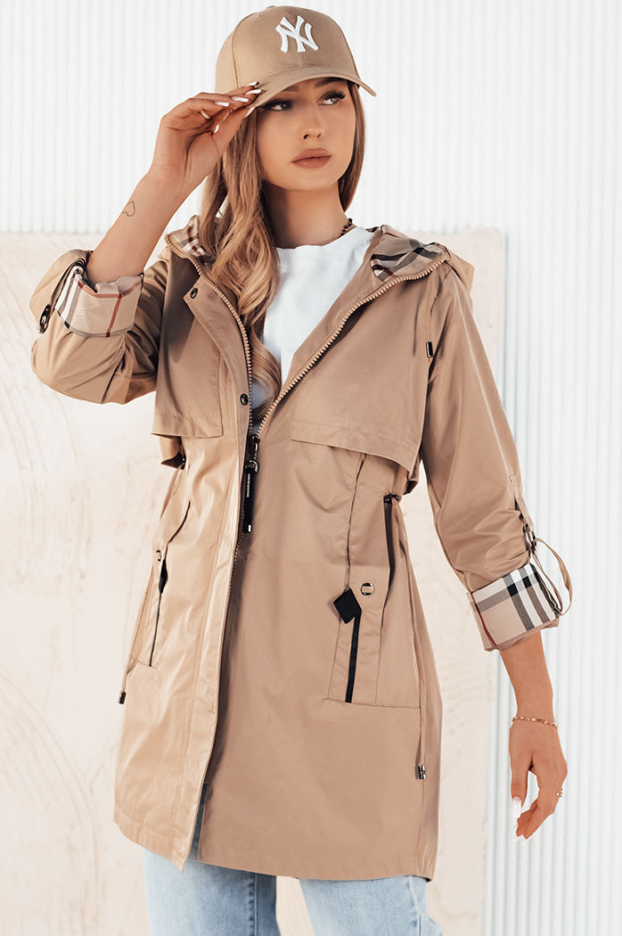 Kurtka przejściowa damska parka VERDU beżowa Dstreet TY4224