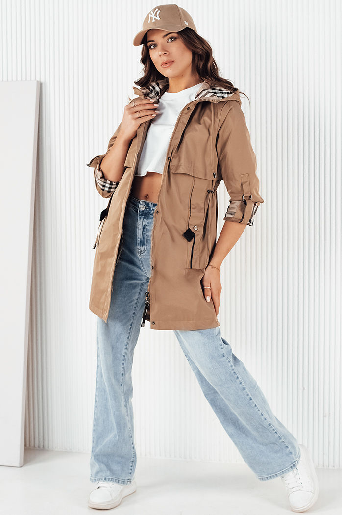 Kurtka przejściowa damska parka VERDU beżowa Dstreet TY4225